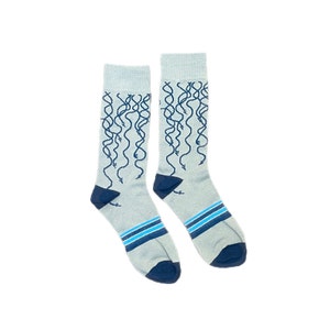 Ski Line Socks, Light Weight Casual Sock, Fun Socks for Men, Socks for Women, Mountain bike socks, Gift for her, Gift for him, Ski Sock