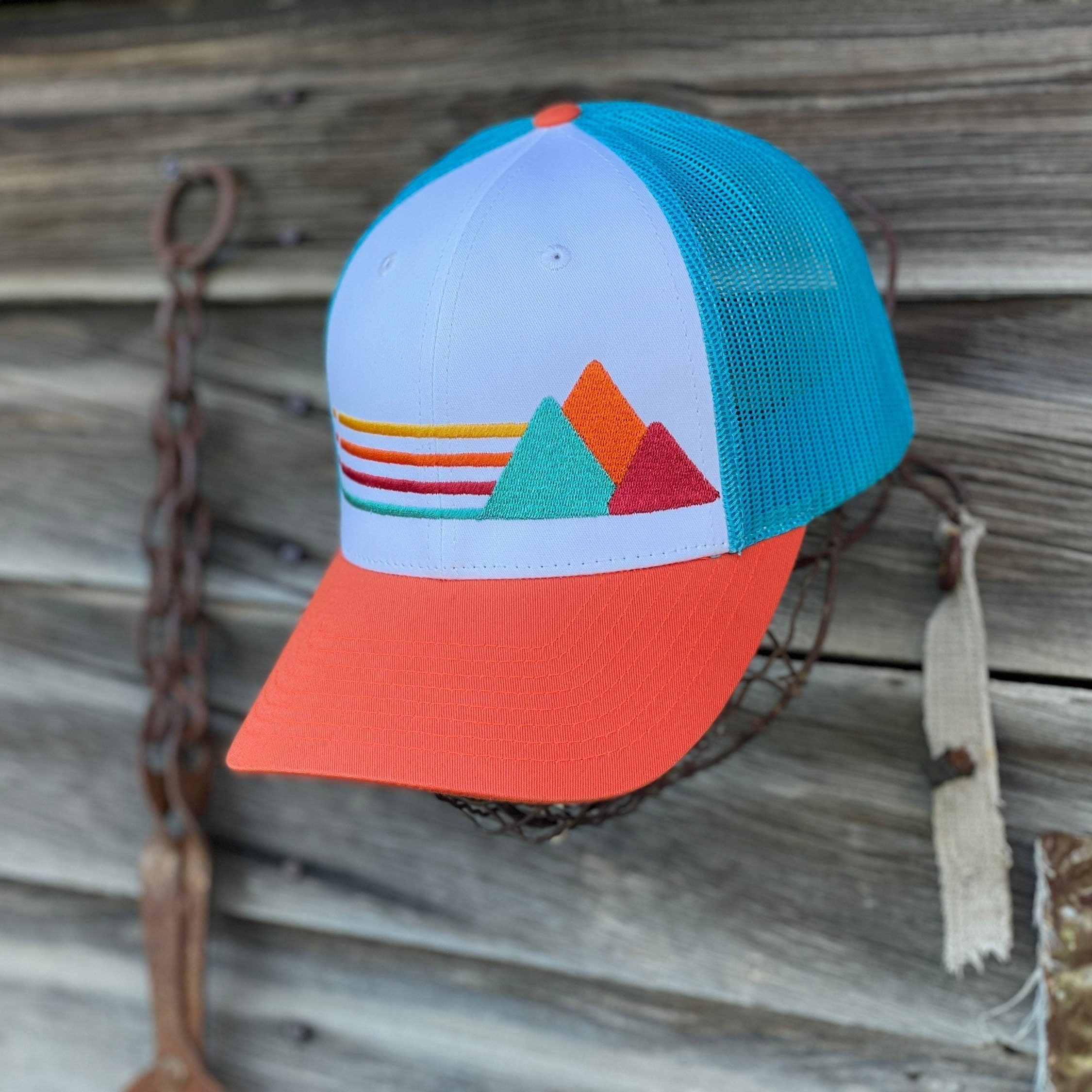 Cappello Da Camionista Unisex In Rete Traspirante – Stampato Montagna – Estate