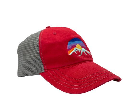 Unstructured Mountain Sunset Hat 