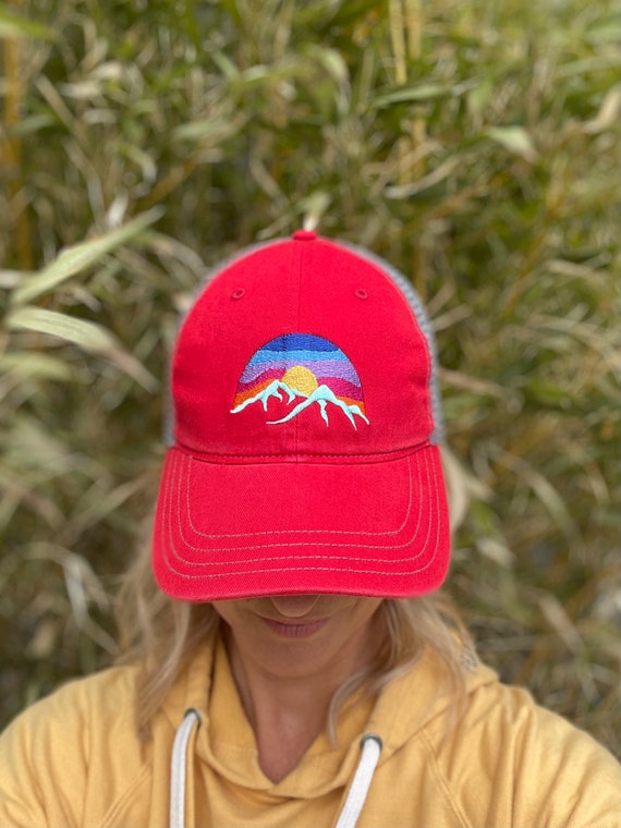 Unstructured Mountain Sunset Hat 