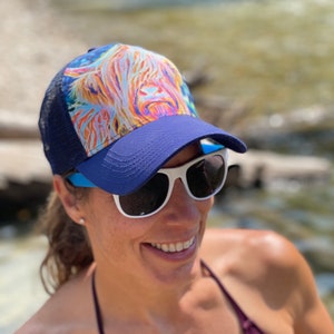 Highland Cow Trucker Hat: Animal Lover Gift, Adjustable Cap