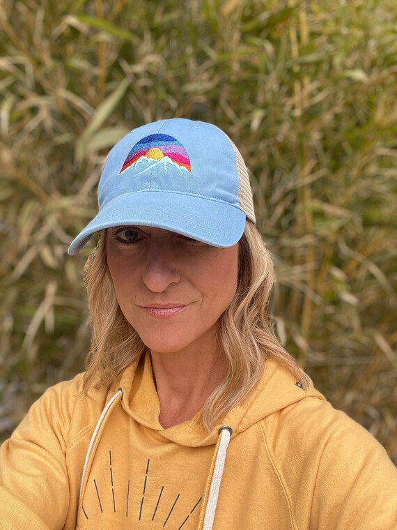 Unstructured Mountain Sunset Hat 