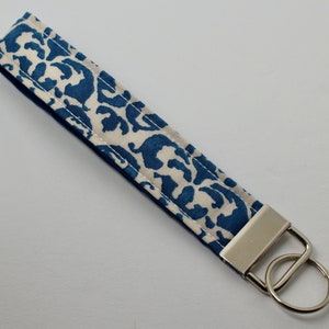 Blue Ornate Desires Keychain Wristlet