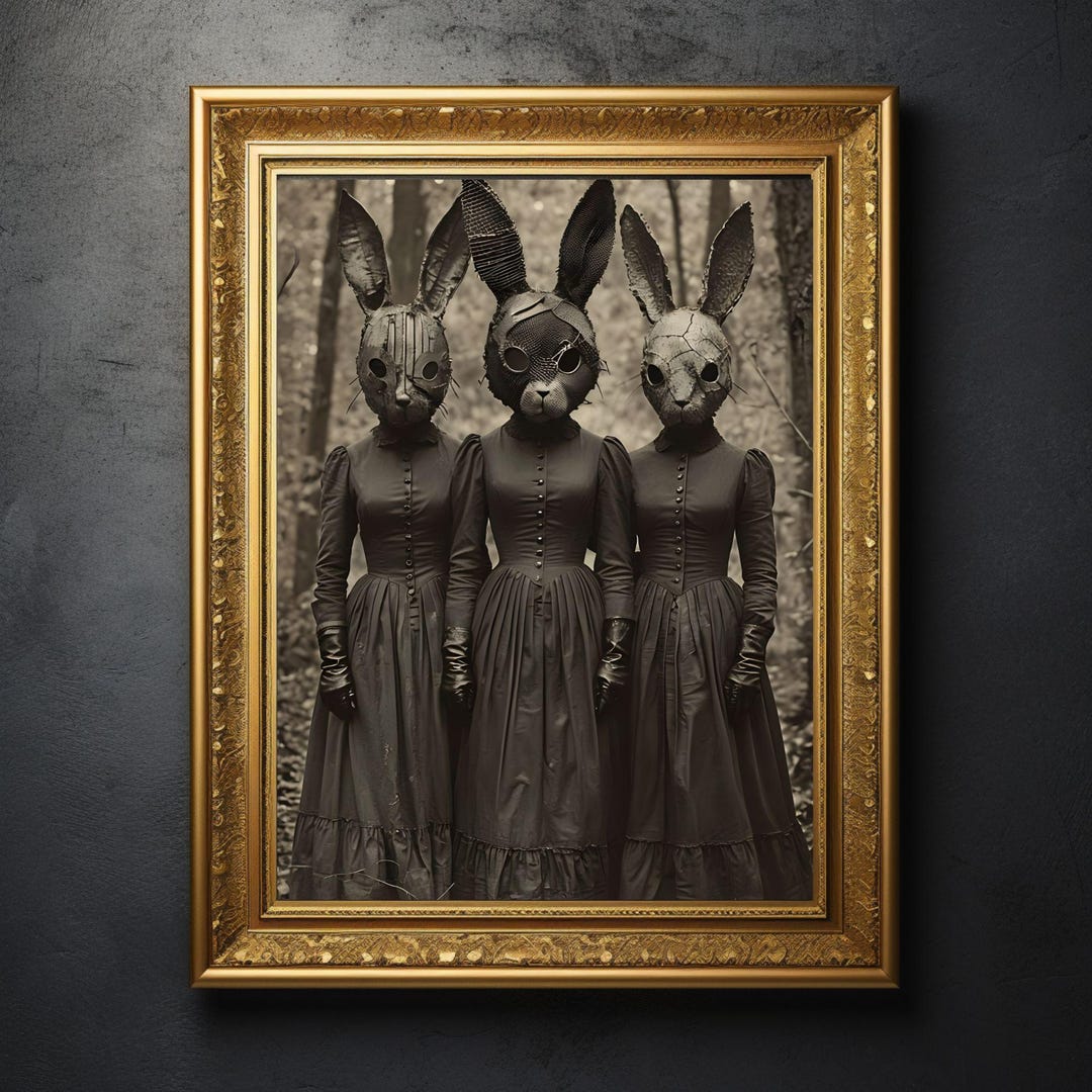 Gothic Wall Art Mystic Rabbit Cult Vintage Occult Printable Decor ...