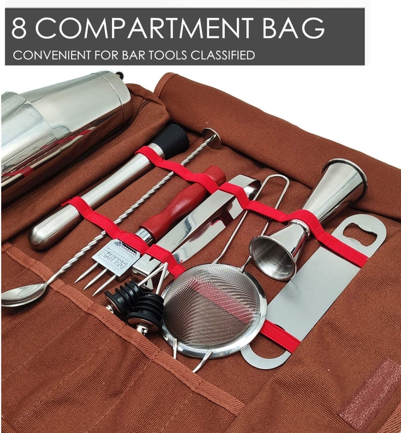 Bartender Kit Bag Set 12 Piece Bar Tool Set Fully Padded Etsy