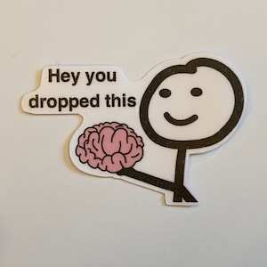 You dropped this meme waterproof sticker | stickers for your laptop | funny meme stickers | meme stickers for your computer | meme stickers