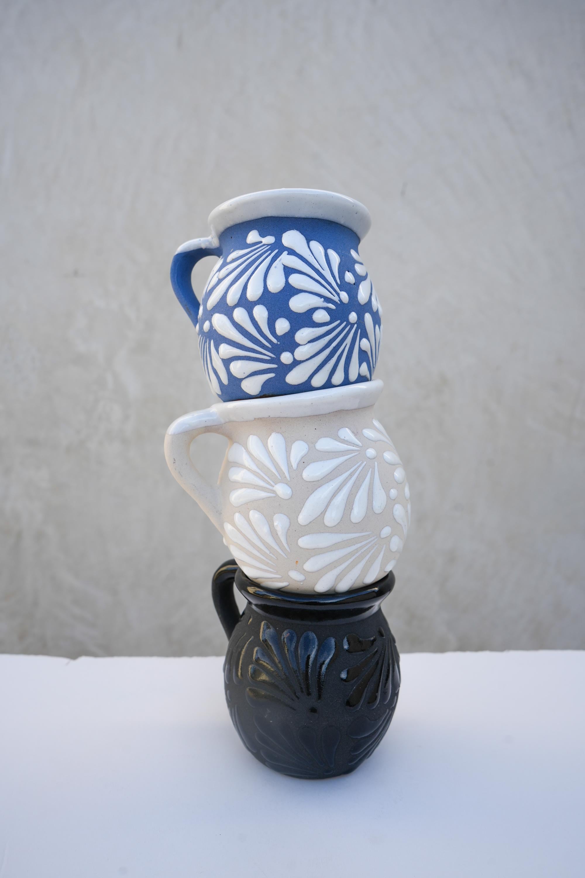 Talavera Mugs Blue and White - Etsy