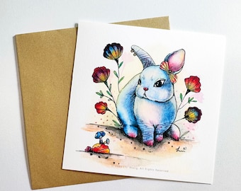 Watercolor Art Thank You Cards - Unique Customizable Artistic Gratitude Cards by Pinkyhoot, original artwork by pinkyhoot, printed