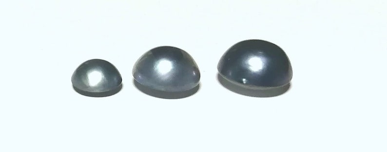 Perles deau de mer mabe cultivées lâches, de première qualité, forme ronde, couleur bleue Coupon rabais jusquà 20% image 1