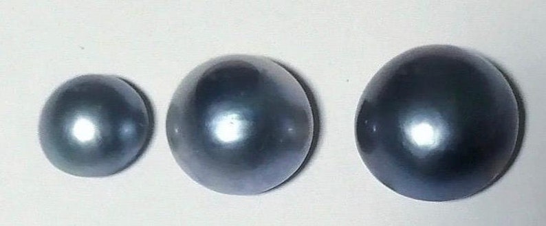 Perles deau de mer mabe cultivées lâches, de première qualité, forme ronde, couleur bleue Coupon rabais jusquà 20% image 2