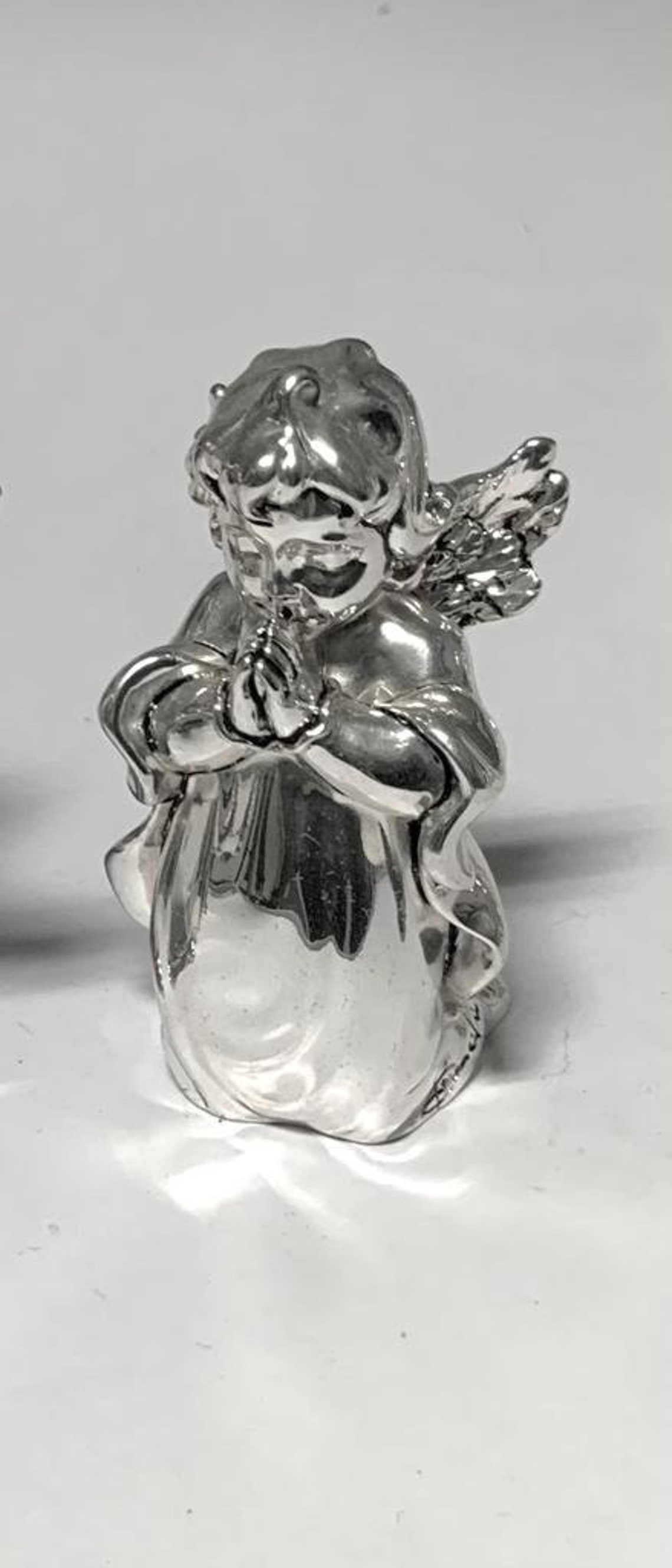 Silver Plated Angel Statue Hand Crafted Sculptures - Etsy