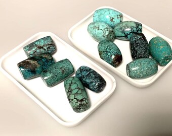 Old vintage, Old mine Chinese Hubei turquoise beads Unique Handmade