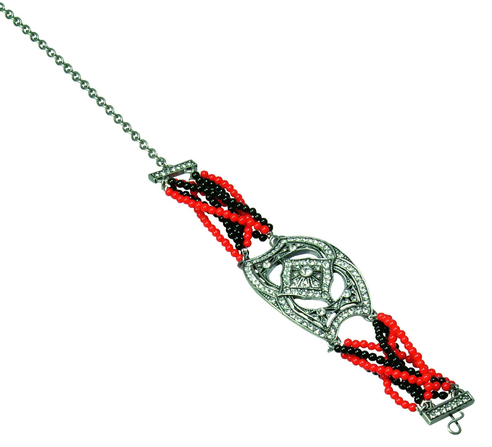 竹、赤珊瑚、黒珊瑚のヴィンテージブレスレット - Etsy 日本