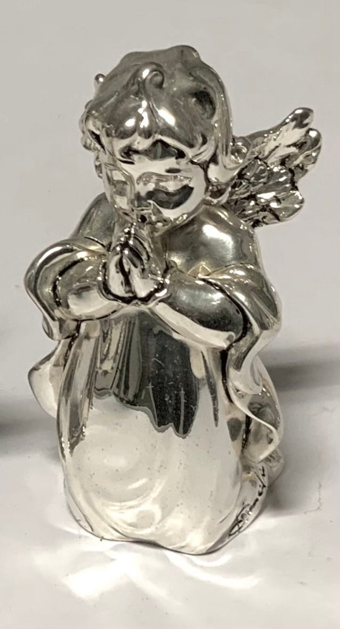 Silver Plated Angel Statue Hand Crafted Sculptures - Etsy