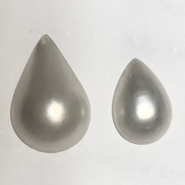 Cultured mabe sea water pearls loose, first quality, drop shape, white colour Coupon discount up to 20%