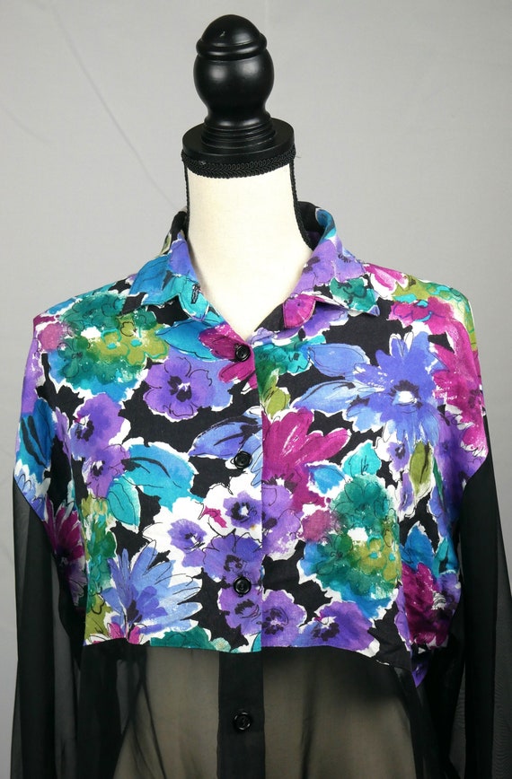 Sheer Floral Blouse