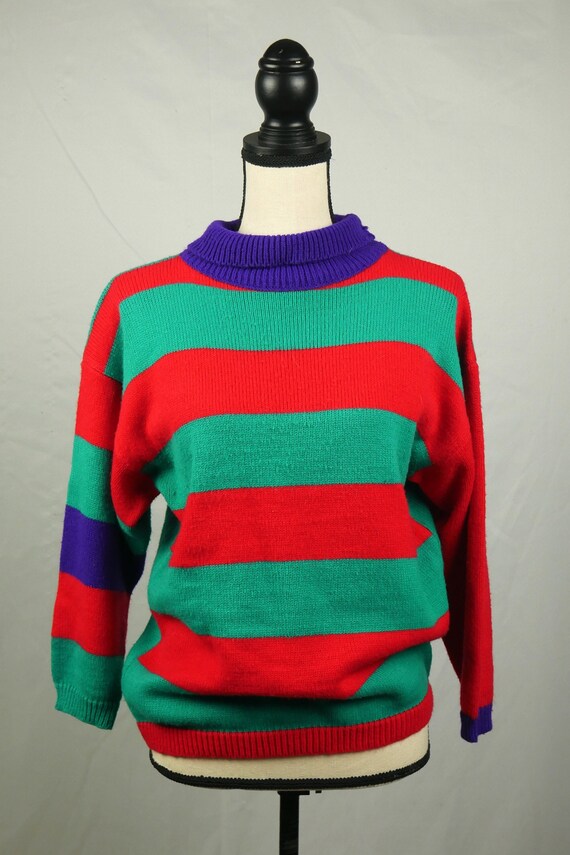 Vintage Colorful Striped Sweater