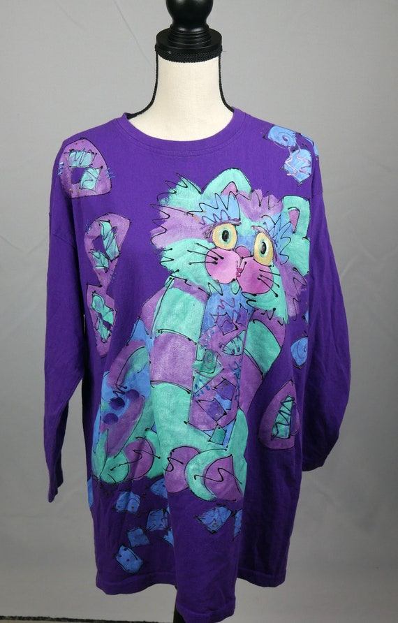 90s 3D Puffy Cat Shirt