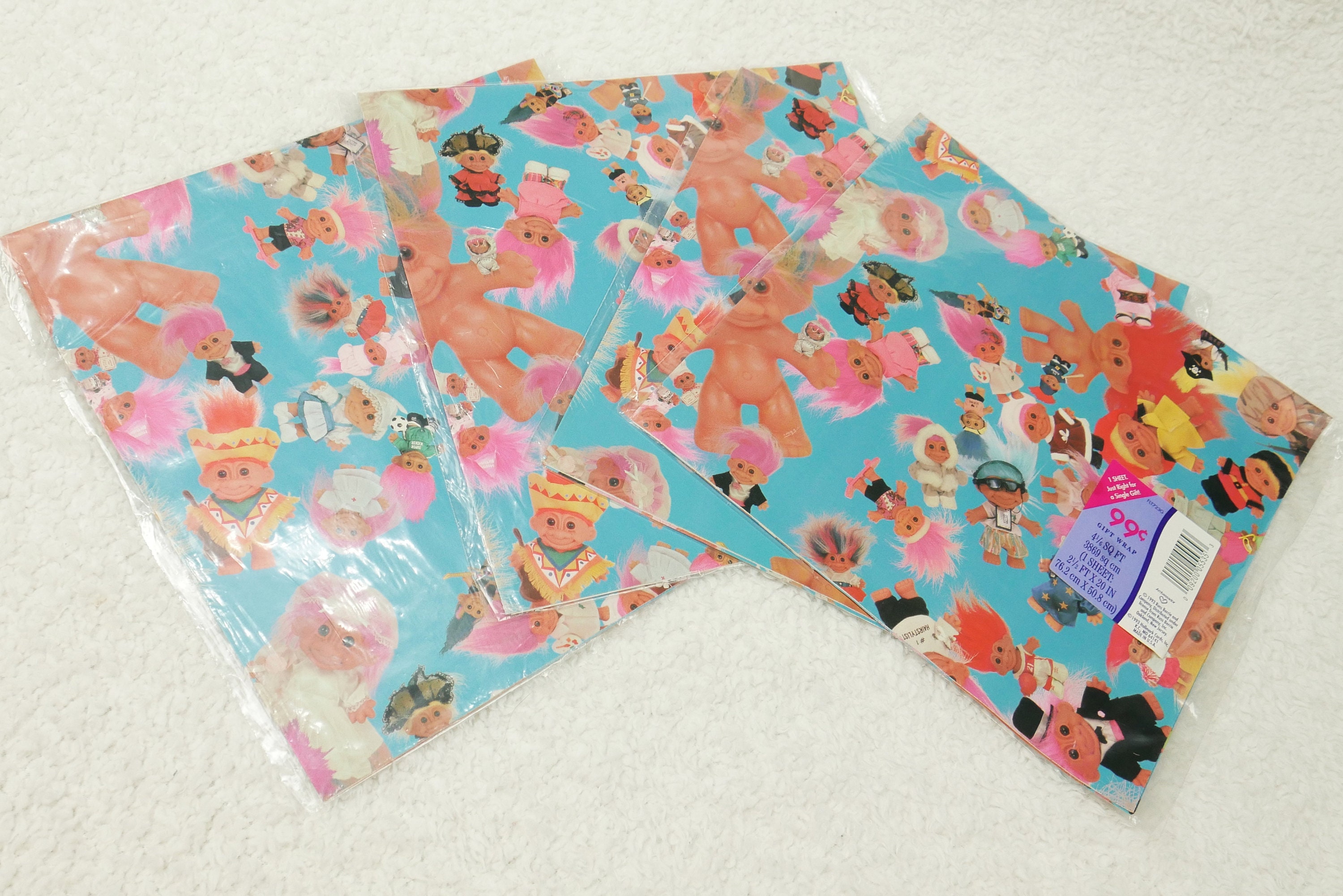 80s Wrapping Paper Vintage Hallmark Wrapping Paper Dusty 