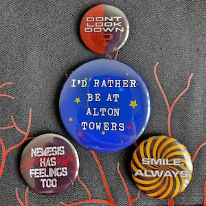 Alton Towers Inspired Badges