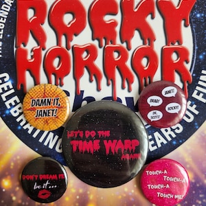 Rocky Horror Themed Badges
