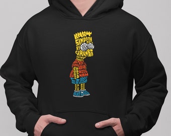 Kalinanai Bart Simp-Son Kids 3D Printed Sports Hoodie for Slim-Fit Cool Hooded Sweatshirt 