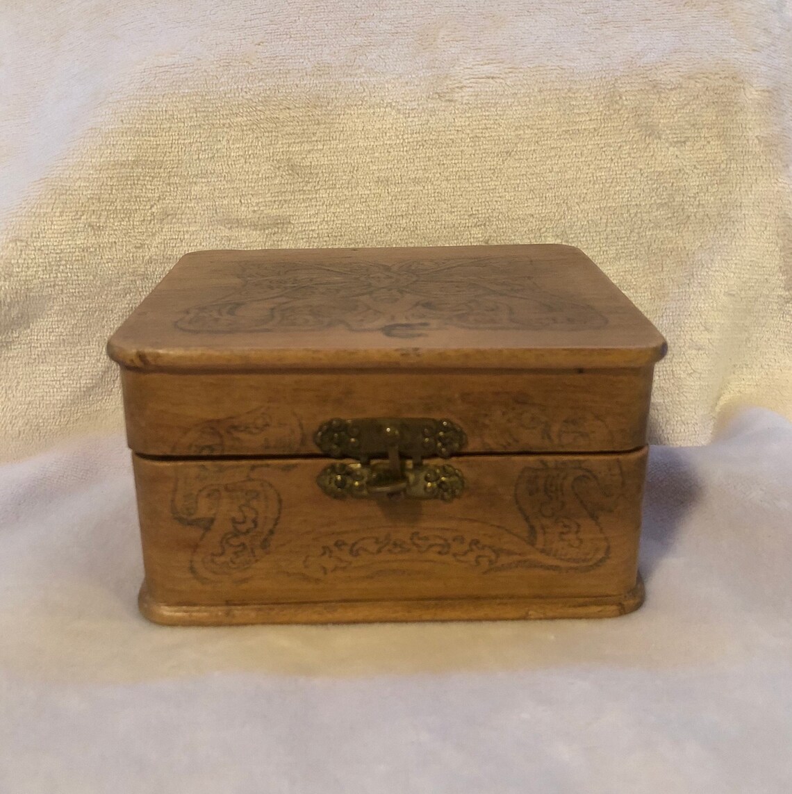 Flemish Art Company Pyrography Wooden Box Etsy