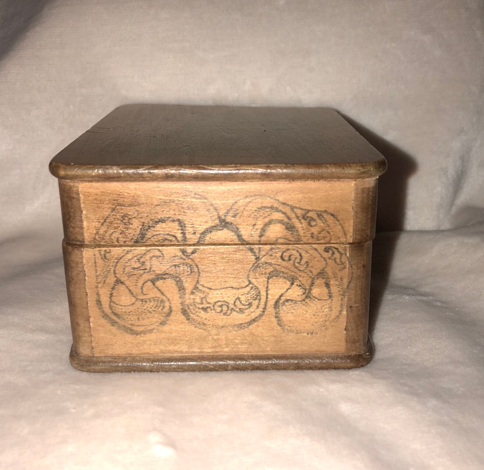 Flemish Art Company Pyrography Wooden Box Etsy