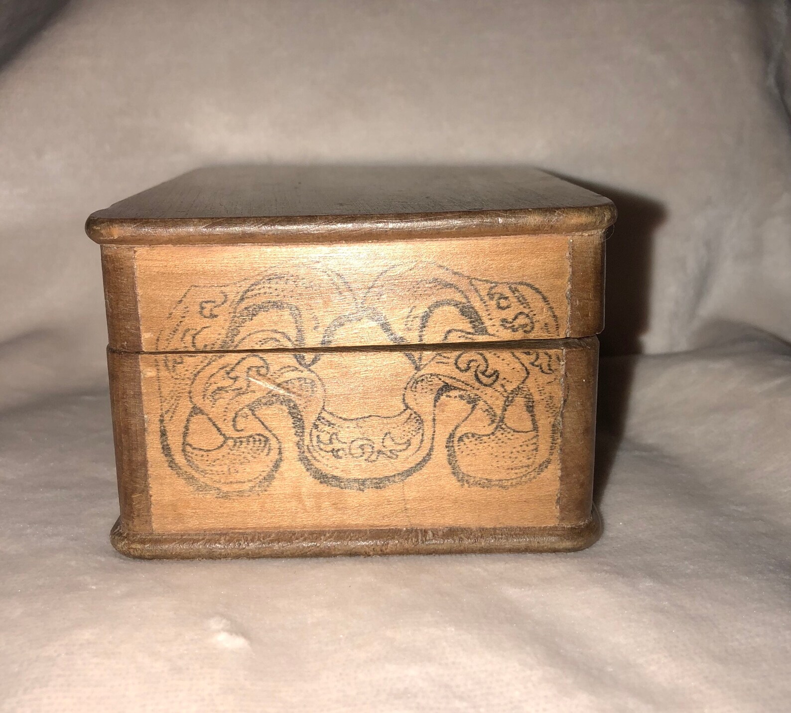 Flemish Art Company Pyrography Wooden Box Etsy