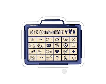 Lets Communicate AAC Gerät Wasserfest Vinyl Stanzsticker