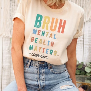 Personalized School Counselor Shirt, Counselor Gift, Bruh Teacher tshirt, Mental Health, Therapist T Shirt, School Team Custom T-shirt