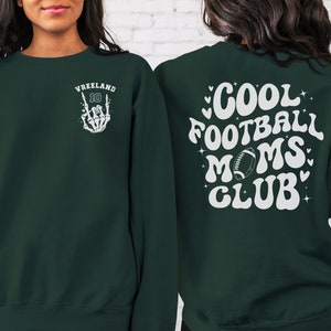 Personalized Football Mom Sweatshirt, Football Mom Crewneck, Game Day Sweatshirt, Football Mom Sweater, Custom Football Mom Gift, Sports Mom