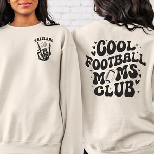 Personalized Football Mom Sweatshirt, Football Mom Crewneck, Game Day Sweatshirt, Football Mom Sweater, Custom Football Mom Gift, Sports Mom