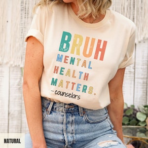 Personalized School Counselor Shirt, Counselor Gift, Bruh Teacher tshirt, Mental Health, Therapist T Shirt, School Team Custom T-shirt