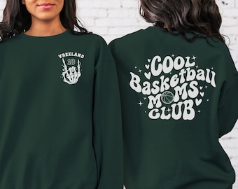 Spersonalizowana bluza dla mamy koszykarza, bluza z okrągłym dekoltem dla mamy koszykarza, bluza na mecz, sweter dla mamy koszykarza, spersonalizowany prezent dla mamy koszykarza