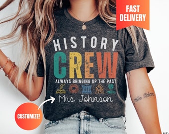Chemise personnalisée de professeur d'histoire, t-shirt de prof d'études sociales, chemise d'enseignant, cadeau pour professeur d'histoire, chemise d'histoire, t-shirt de retour à l'école