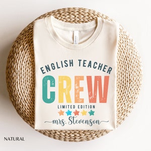 English Teacher Crew Shirt, Teacher Gift, Teacher Team Shirts, Funny English Teacher Gift, ESL Teacher Shirt, ELA Teacher Gift, Teacher Tees