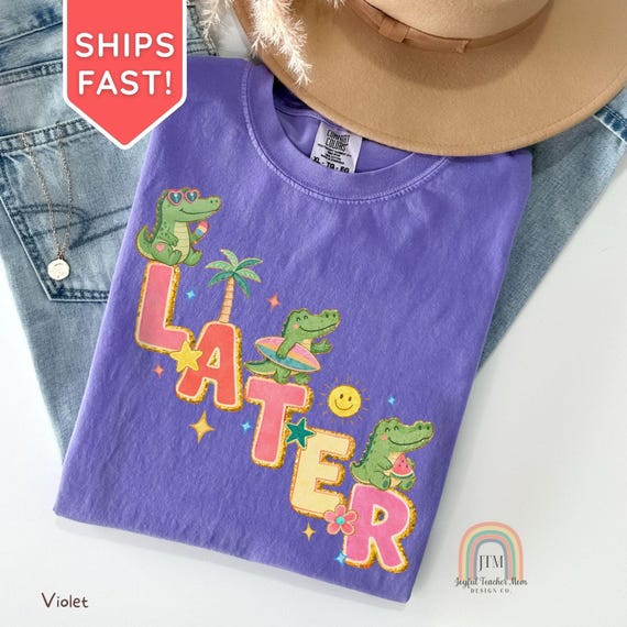 Later Alligator Last Day of School Teacher Shirt End of School Cute Later Gator Tee Teacher Retirement Tshirt Teacher Appreciation Gift
