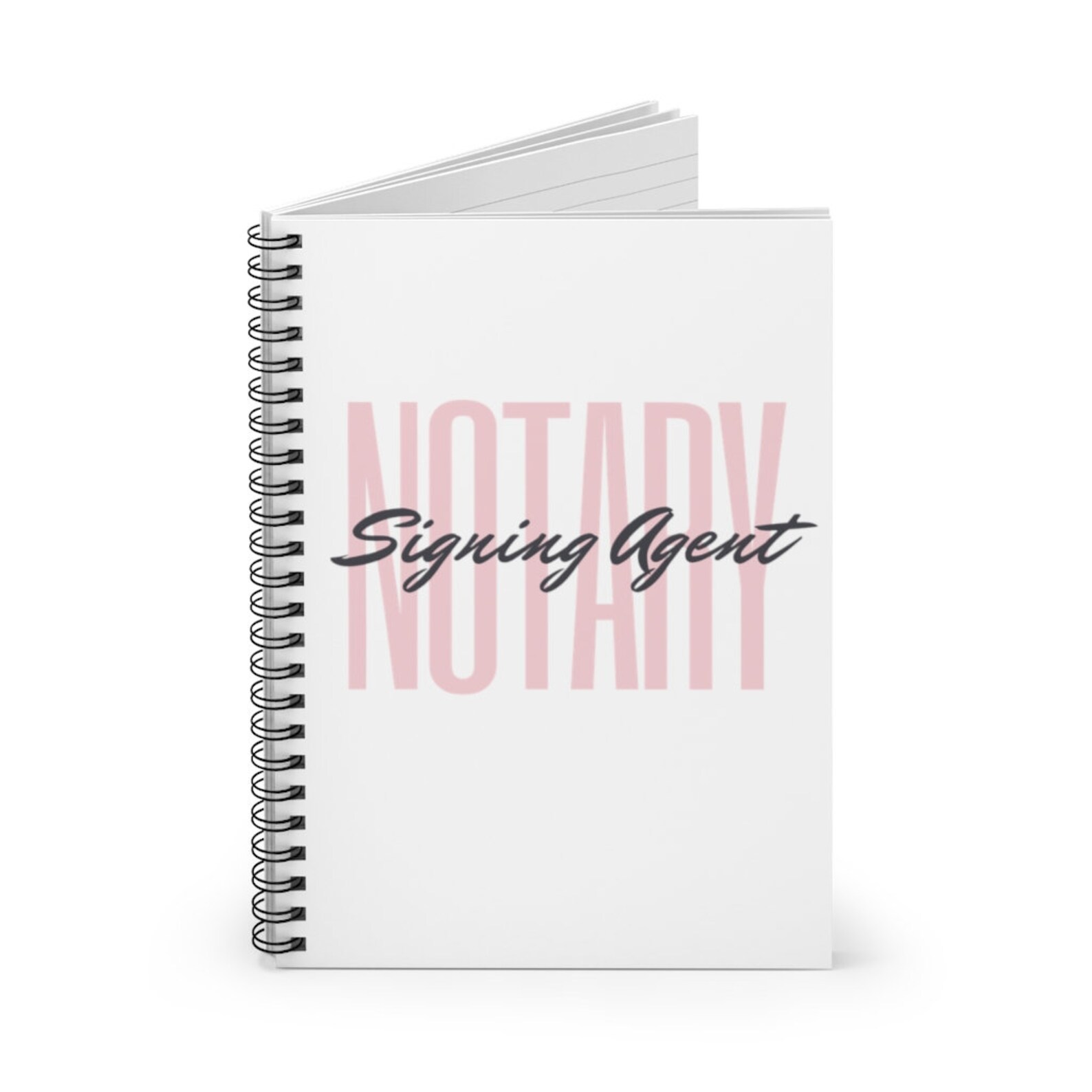 Notary Spiral Notebook Ruled Line Pink Etsy