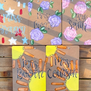Custom hand painted clipboards