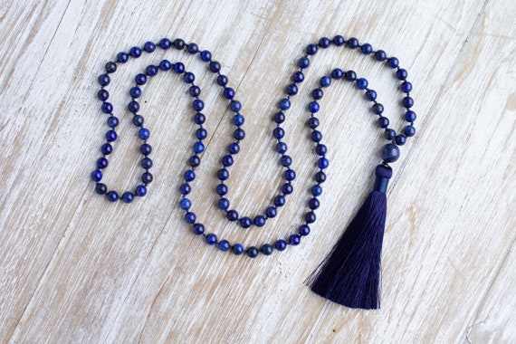 Blue clearance stone mala