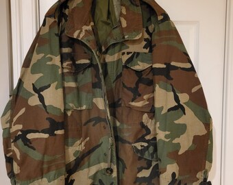 US Army Field Jacket M65 Woodland Camo Large Regular