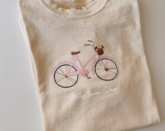 Embroidered Bicycle T-Shirt
