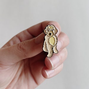 Golden Doodle Enamel Pin