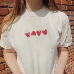 Embroidered Strawberry T-Shirt image 9