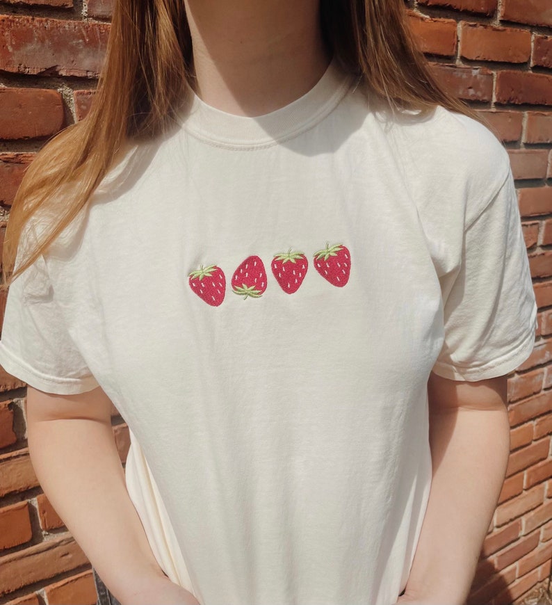 Embroidered Strawberry T-Shirt image 9