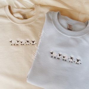 Embroidered Sheep Sweatshirt