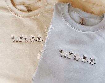 Embroidered Sheep Sweatshirt