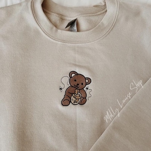 Embroidered Honey Bear Sweatshirt