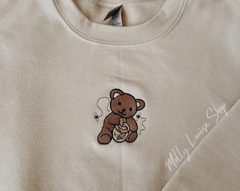 Sweat-shirt brodé Honey Bear